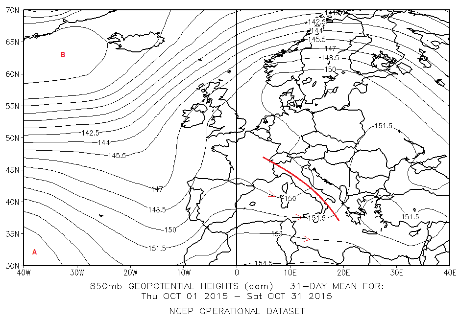 fig 5 - 1_31 Ottobre 2015 850 hPa